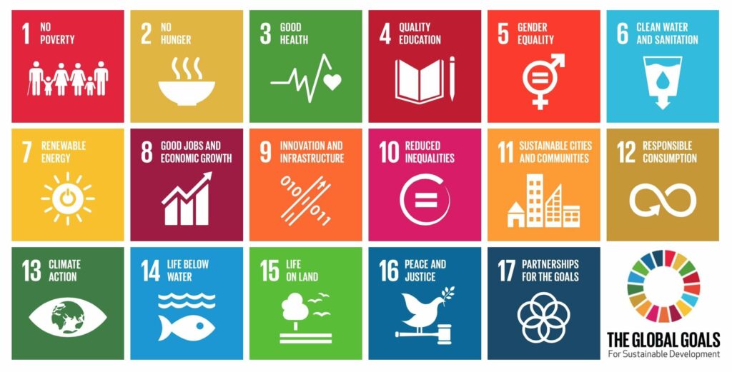 grid illustration of sustainable development goals