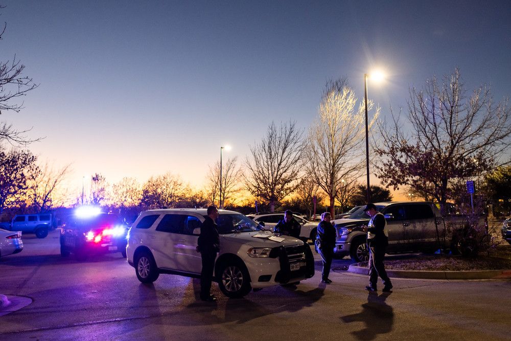 Austin Community College District Police Department (ACCPD) hosts a multi-agency active crisis response scenario at the Round Rock campus on Friday, January 13, 2023. Multiple agencies from Central Texas participated, including Round Rock PD and Travis County Constables.
